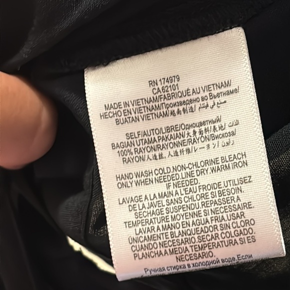 BCBGMaxAzria Elegant Black Wrap Blouse - Picture 6 of 7
